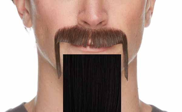 Black Character Costume Moustache