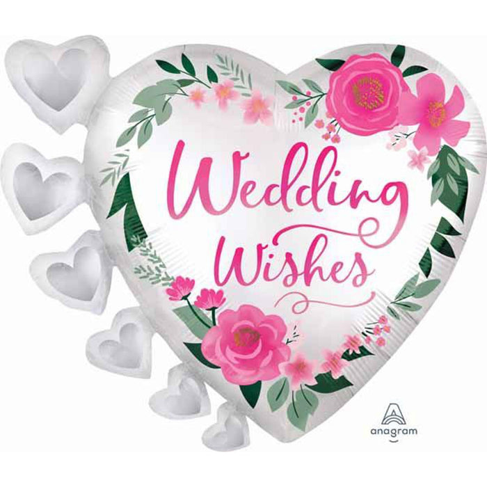 Wedding Wishes Satin Shape - 24" P35 Pkg.