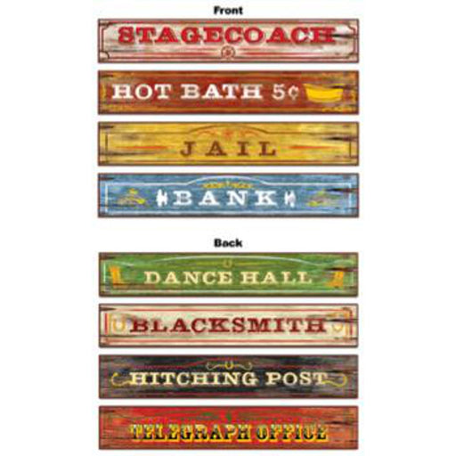 "Western Sign Cutouts - Pack Of 4"