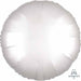 "White Satin Round Tablecloth - 18 Inch"