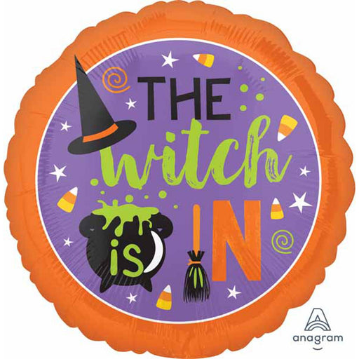 The Witch Is In Halloween Foil Balloon - 18"