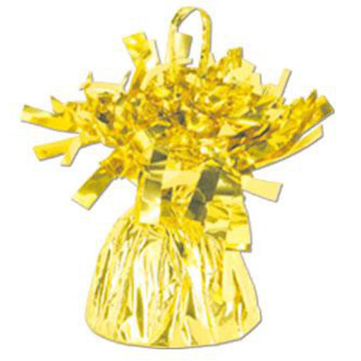 "Yellow Foil Balloon Weight For Party Decor"