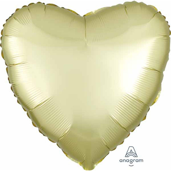 Yellow Heart Satin Balloon Bouquet.