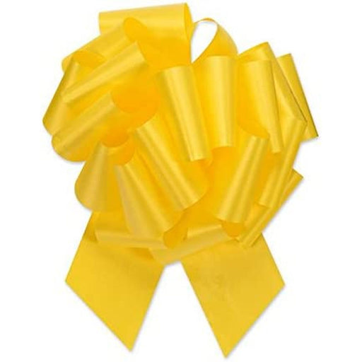 Yellow Poly Pull Bows - 8 Inches