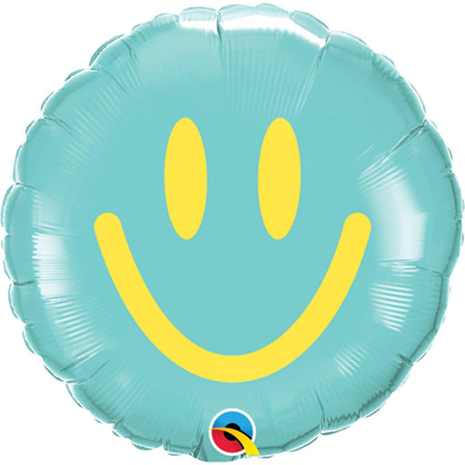 Yellow & Caribbean Smiles Foil Balloons (9" Round)