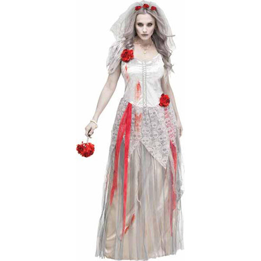 Zombie Bride Costume For Ladies (8-10)