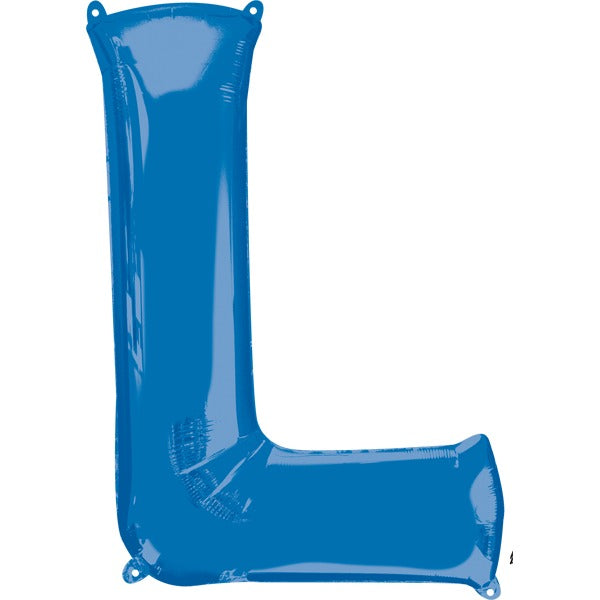 Blue Letter L Balloon, 32 Inch