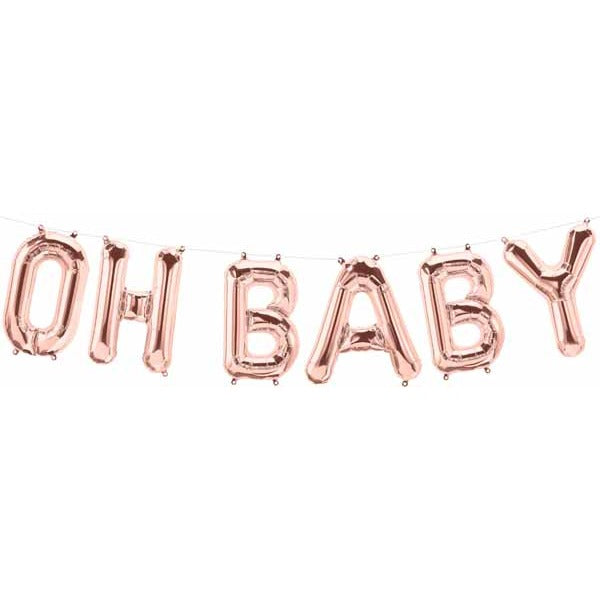 Oh Baby Rose Gold 16-Inch Letter Balloon Kit
