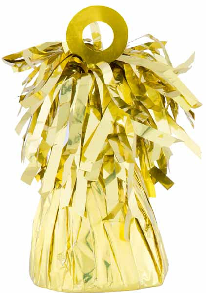 Yellow Foil Fringe Balloon Weight, 6 oz