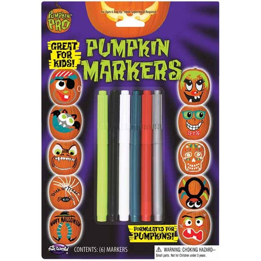 Pumpkin Pro Pumpkin Decorating Markers, 6 Pack