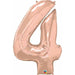34-Inch Rose Gold Number 4 Balloon