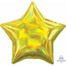 Iridescent Yellow Star Foil Balloon, 19 Inch