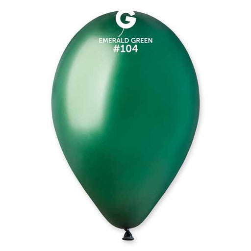 Gemar 5-Inch Emerald Green #104 Latex Balloons, 100 Count