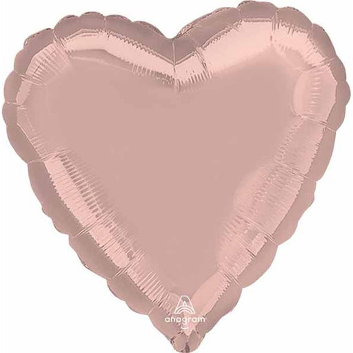 18-Inch Pastel Pink Pearl Metallic Heart Foil Balloon