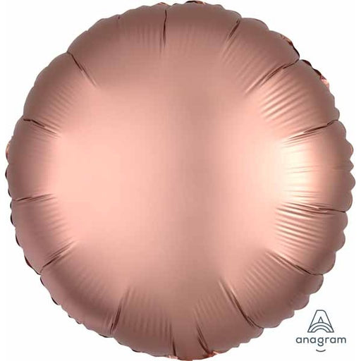 Rose Copper Satin Luxe Round Foil Balloon, 18 Inch