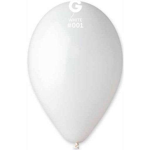 Gemar 12-Inch White Latex Balloons, 50 Pack