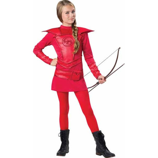 Warrior Huntress Red Tween Costume, Size 8/10