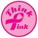Pink Ribbon Awareness Button, 3.5 Inches