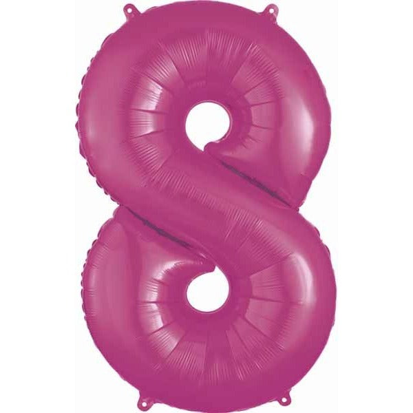 26-Inch Pink Number 8 Balloon