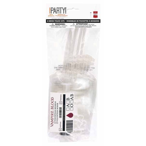 25-Piece Halloween Blood Bag Pouch Kit