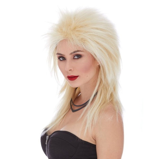 Long Blonde Rocker Costume Wig