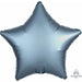 Steel Blue Satin Star Foil Balloon, 19 Inch