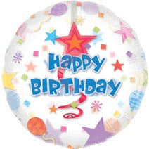 32-Inch Birthday Swirl See-Through Insider Balloon