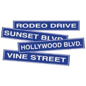 4"X24" HOLLYWOOD 4/P STREET SIGN CUTOUTS