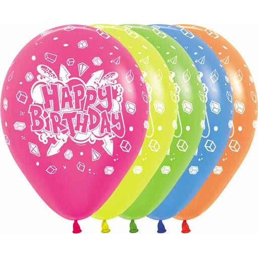 HBD SPLASH NEON ASST 11" SEMPERTEX 50/BG