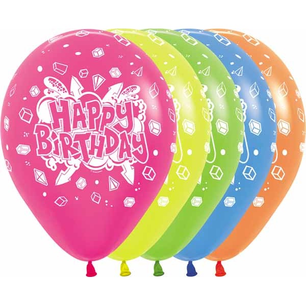 HBD SPLASH NEON ASST 11" SEMPERTEX 50/BG