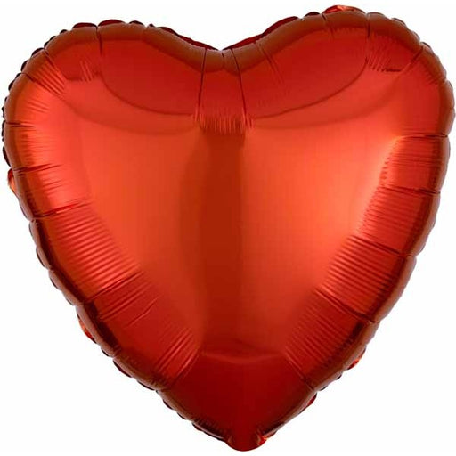 18-Inch Orange Heart Foil Balloon
