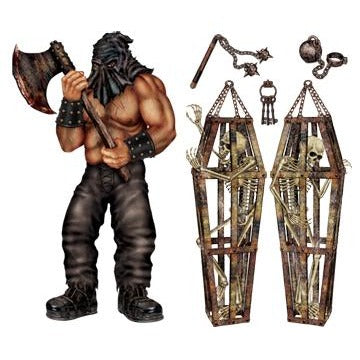 Executioner & Skeleton Halloween Props, 6-Pack