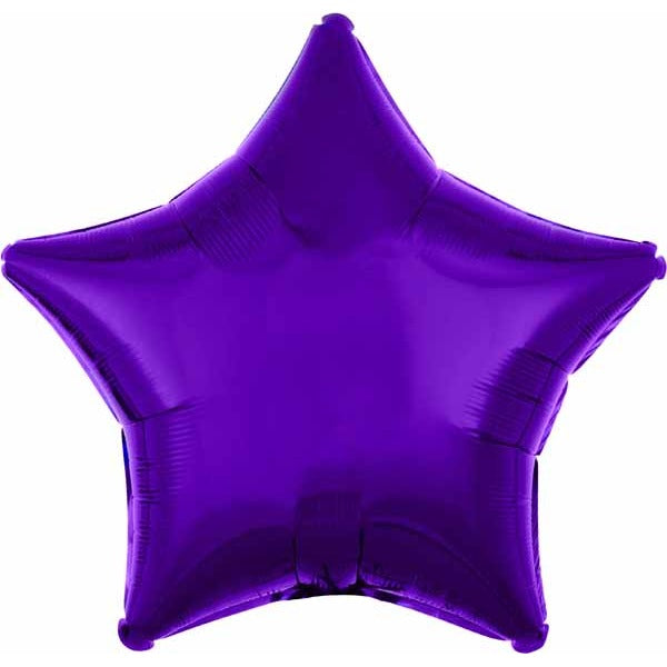 19-Inch Metallic Purple Star Foil Balloon