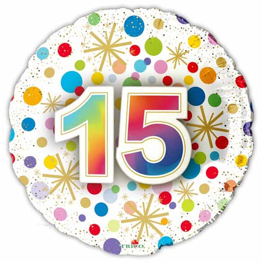 Number 15 Foil Balloon, 18 Inch