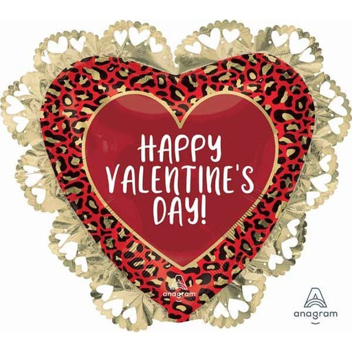 23" Animal Print Valentine's Day Foil Balloon