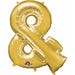 Gold Ampersand Foil Balloon