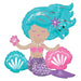 Shimmering Mermaid Sitting Foil Balloon