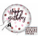 Pink Happy Birthday Personalizable Foil Balloon, 18 Inch