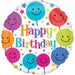 Smiling Balloons Happy Birthday 18 Inch Foil Balloon