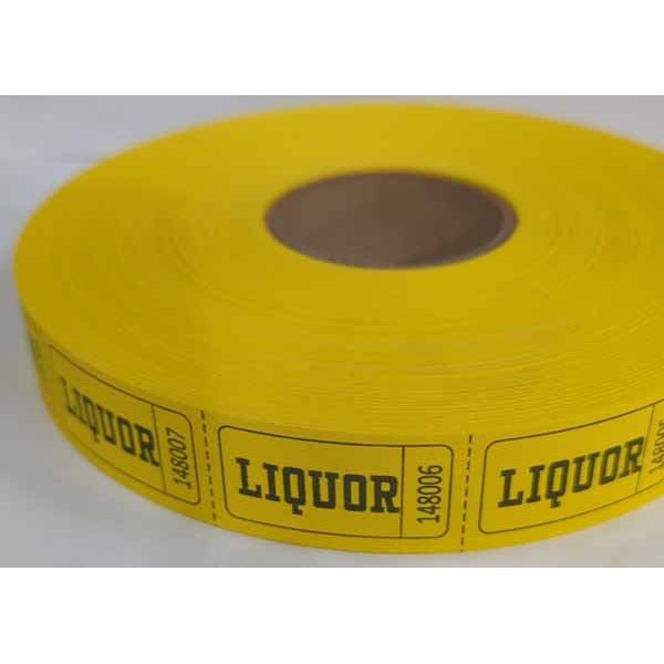 ROLL TICKETS 2000 LIQUOR YELLOW