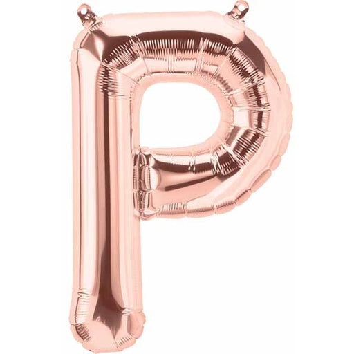 34-Inch Rose Gold Letter P Balloon