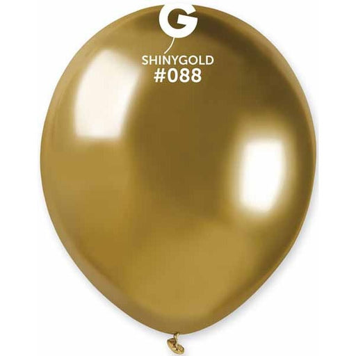 Gemar 5-Inch Shiny Gold Latex Balloons, 50 Count