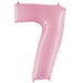 Megалoon Number 7 Pastel Pink Balloon