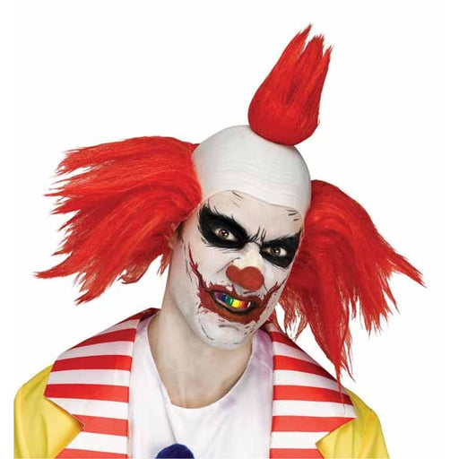 Fausse dentition de clown effrayant aux couleurs de l'arc-en-ciel