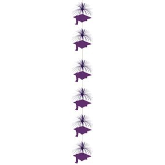 Purple Grad Cap Firework Stringers, 7 ft