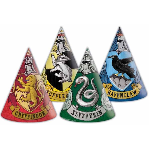 Harry Potter Hogwarts Paper Party Hats, 6 Pack