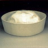 White Cotton Gob Sailor Hat for Adults
