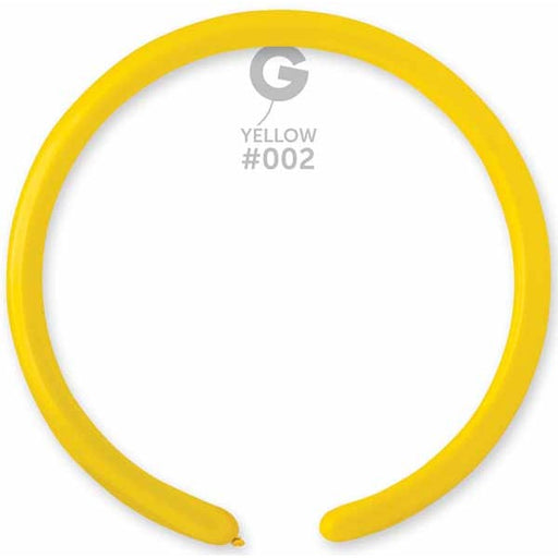 Gemar 160 Yellow #002 Twisting Balloons, 50 Count
