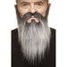 Long Black and Grey Wizard Beard and Moustache