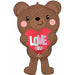 Love Bear 30-Inch Shaped Foil Balloon